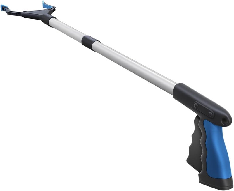 FitPlus PowerGrip T9, Grabber Reacher Tool, Wide Jaw, Foldable, Steel Cable, with 96 Grip Points for Firm Grip, 32" with Magnet - Image 1