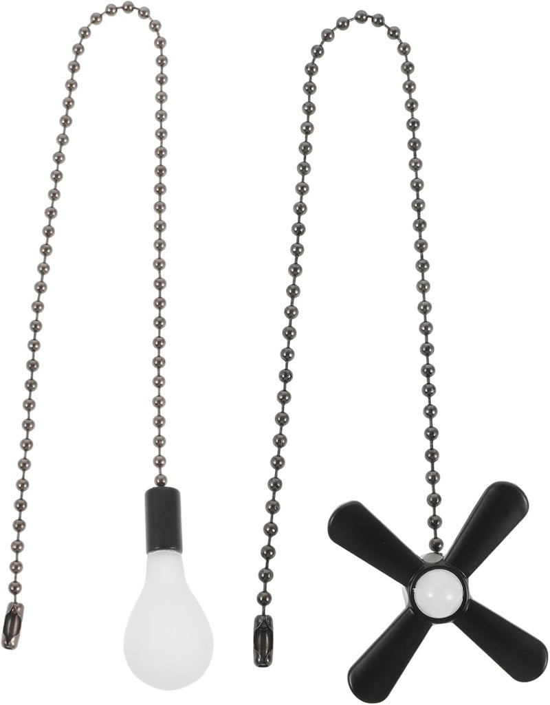DOITOOL 2PCS Pull Chain Extender for Ceiling Fans and Light Fixtures Glass Pendant Replacement for Hanging Light Chain Decorative Accessories - Image 1