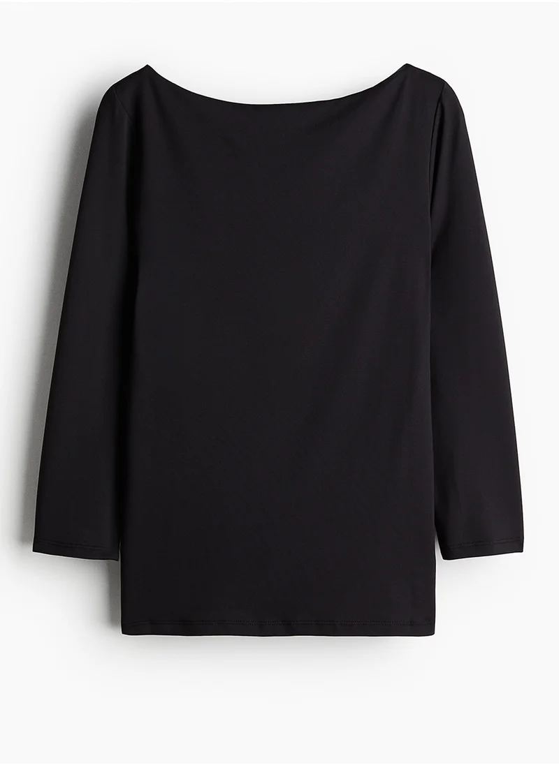 اتش اند ام Boat-Neck Top