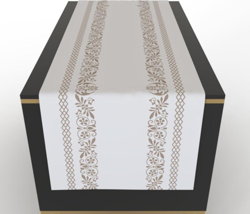 ART MOOD HOME Table Runner - Elegant and Durable Runner with Stylish Design for Dining Room, Living Room, and Kitchen - Perfect for Home Decor and Events - Water-Repellent Canvas - Terra