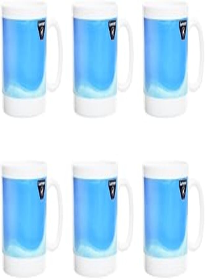 Luminarc Luminarc Essence Deep Sea High Quality Printed Arcopal Mug Set of 6 Pieces 320 ml - White 