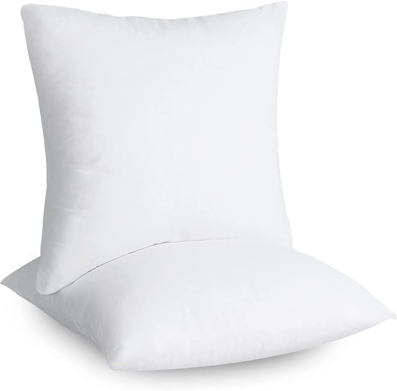 Luxury Cushion Filler, Decorative Pillow Inserts (Pack of 2, White) - Square Indoor Bed and Couch Pillows - Hollowfibre Cushion Fillers (Pack of 2, 35 x 35 cm) - Image 2