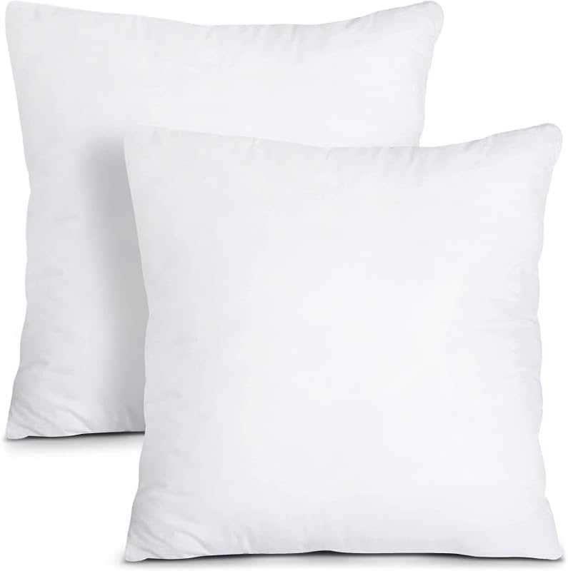 Luxury Cushion Filler, Decorative Pillow Inserts (Pack of 2, White) - Square Indoor Bed and Couch Pillows - Hollowfibre Cushion Fillers (Pack of 2, 35 x 35 cm) - Image 4