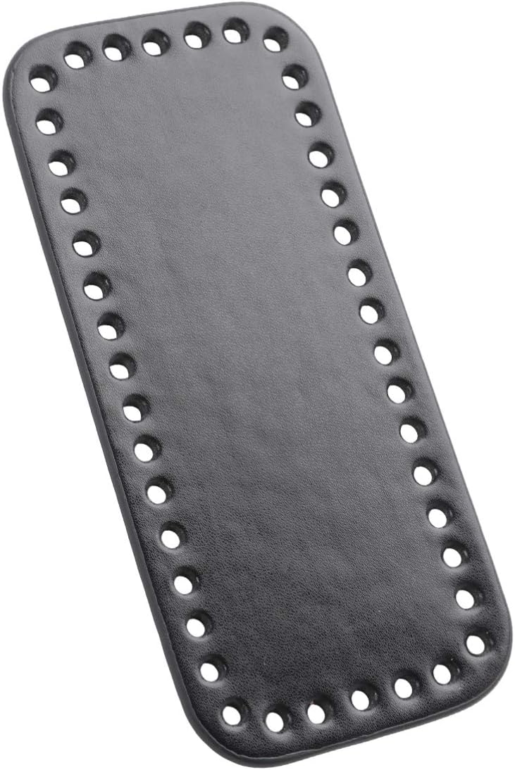 klarako DIY Knitting Crochet Pu Leather Bag Bottom Shaper Bag Base Handbag Purse Base Shaper Purse Making Supplies Black - Image 3
