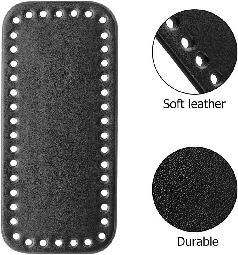 klarako DIY Knitting Crochet Pu Leather Bag Bottom Shaper Bag Base Handbag Purse Base Shaper Purse Making Supplies Black - Image 5