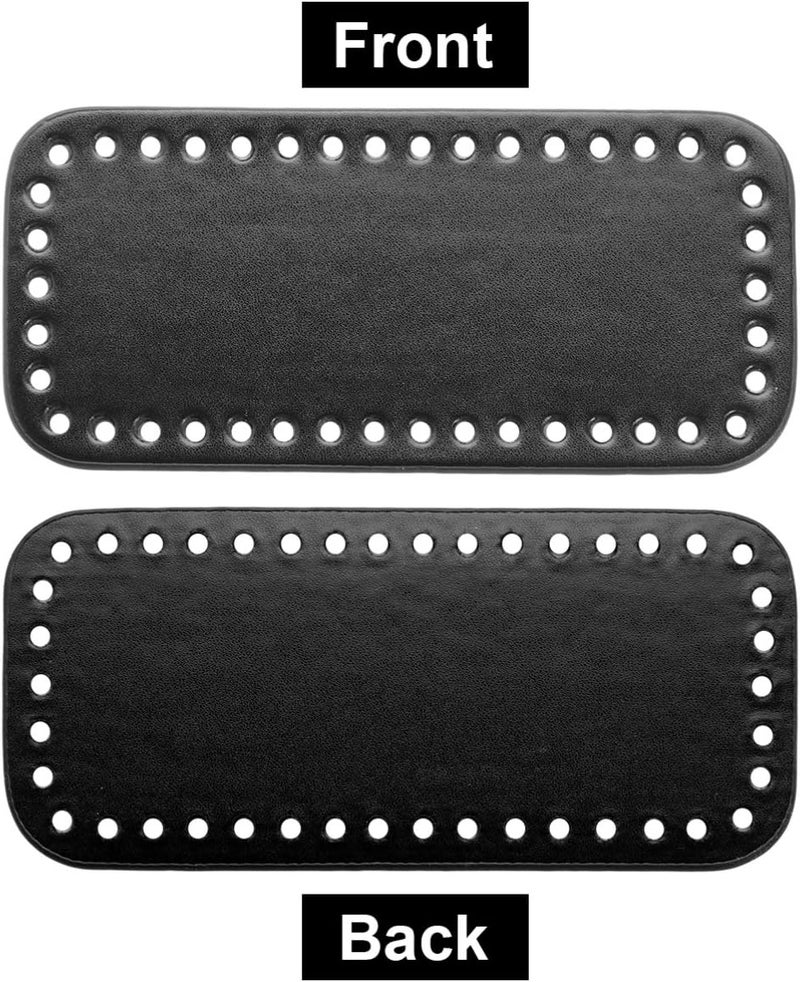 klarako DIY Knitting Crochet Pu Leather Bag Bottom Shaper Bag Base Handbag Purse Base Shaper Purse Making Supplies Black - Image 4