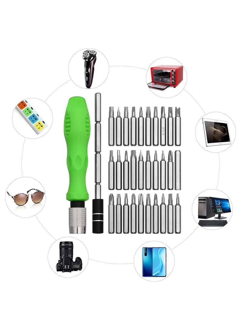 ARHOMA - ARHOMA 32in1 Mini Screwdriver Bits Set with Magnetic Flexible Extension Compact Tool Kit for DIY Electronics and Small Repairs - Image 1