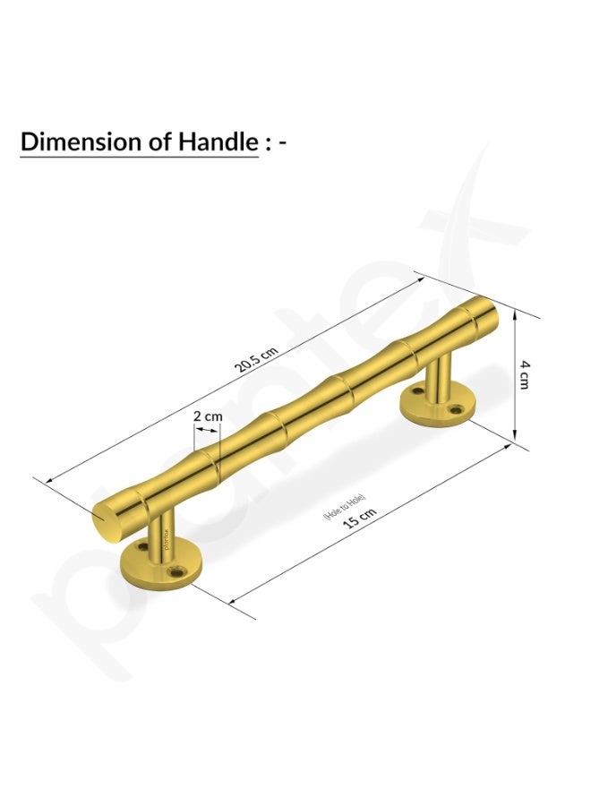 Plantex 8 Inch Heavy-Duty Door Handle for Main Door/Stainless Steel Pull Push Main Door Handle/3 Years Warranty Pack of 2 (S-140, Gold) - Image 4