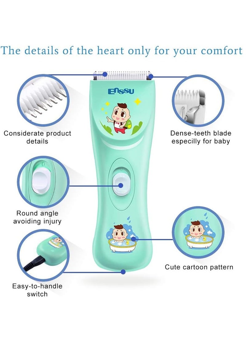 ENSSU - ENSSU Quiet baby Hair Clippers, Safety kids Hair Trimmers,Silent Chargeable Cordless Professional Hair Clipper for Baby kids Children infant - Image 1
