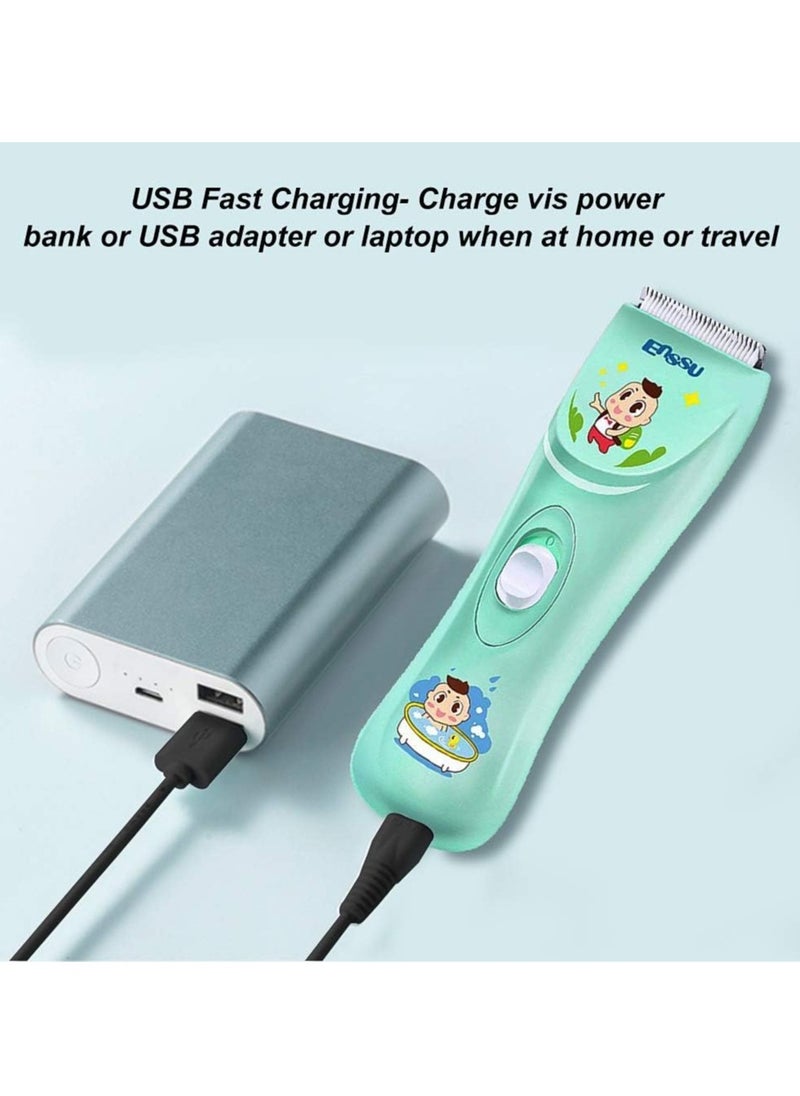 ENSSU - ENSSU Quiet baby Hair Clippers, Safety kids Hair Trimmers,Silent Chargeable Cordless Professional Hair Clipper for Baby kids Children infant - Image 1