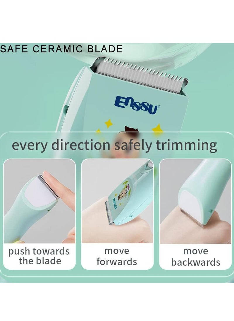 ENSSU - ENSSU Quiet baby Hair Clippers, Safety kids Hair Trimmers,Silent Chargeable Cordless Professional Hair Clipper for Baby kids Children infant - Image 1