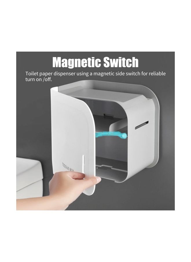 Generic - Wall Mounted Paper Towel Dispenser Grey/White 8.6x8.26x5.51inch - Image 1