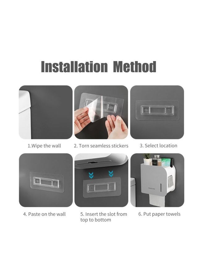 Generic - Wall Mounted Paper Towel Dispenser Grey/White 8.6x8.26x5.51inch - Image 1