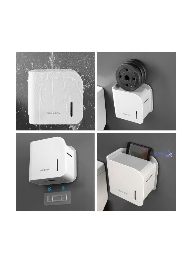 Generic - Wall Mounted Paper Towel Dispenser Grey/White 8.6x8.26x5.51inch - Image 1
