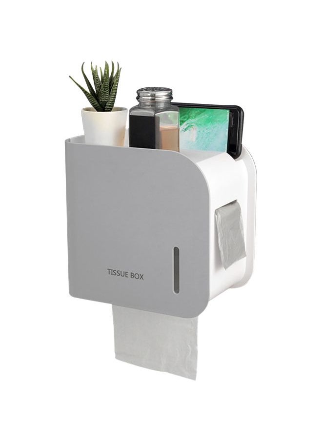 Generic - Wall Mounted Paper Towel Dispenser Grey/White 8.6x8.26x5.51inch - Image 1