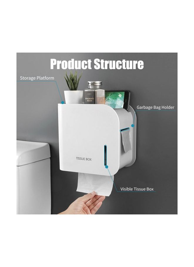 Generic - Wall Mounted Paper Towel Dispenser Grey/White 8.6x8.26x5.51inch - Image 1