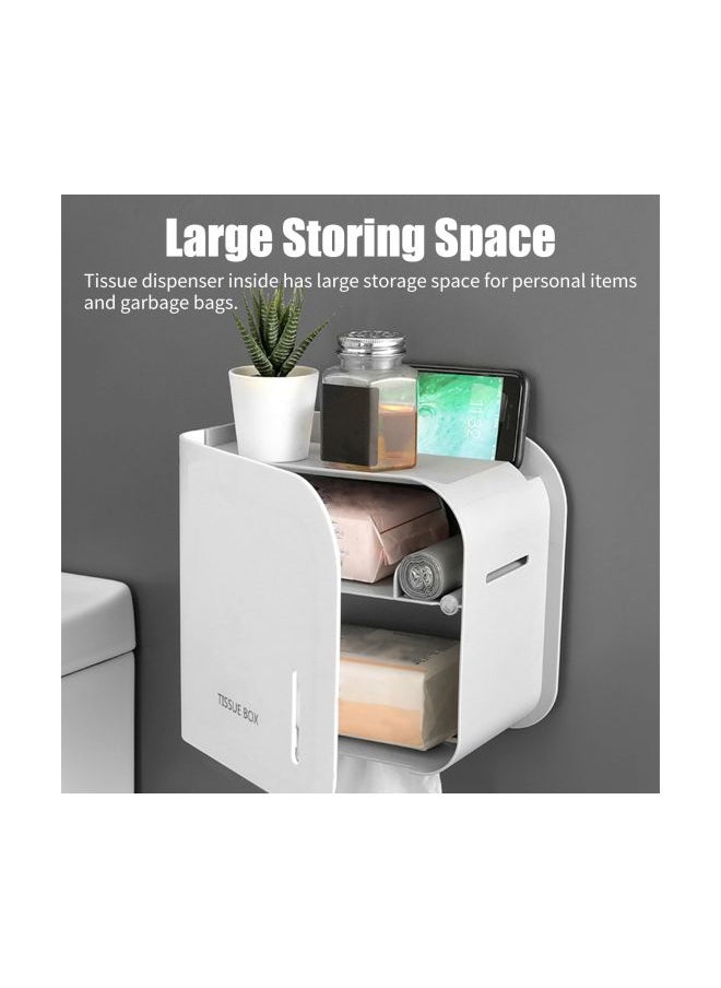 Generic - Wall Mounted Paper Towel Dispenser Grey/White 8.6x8.26x5.51inch - Image 1