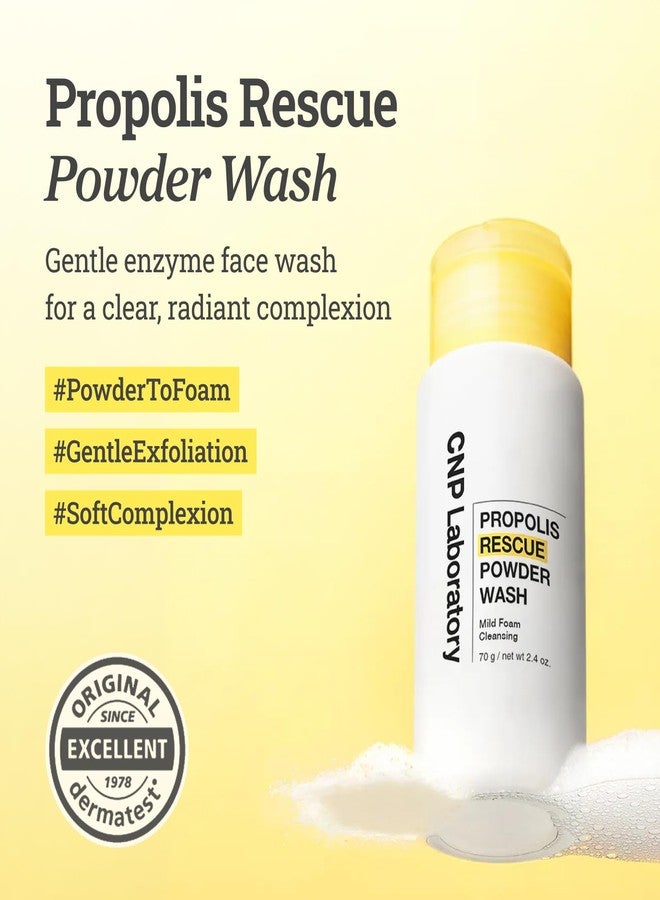 CNP Propolis Rescue Powder Wash, Exfoliating Face Wash with AHA & PHA, for Dry, Sensitive Skin, Dermatologically Tested, 2.4 oz. - Image 2