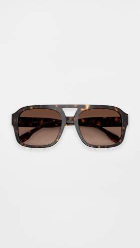Tory Burch Women's Miller Pilot Sunglasses, Dark Tortoise, One Size - Image 4