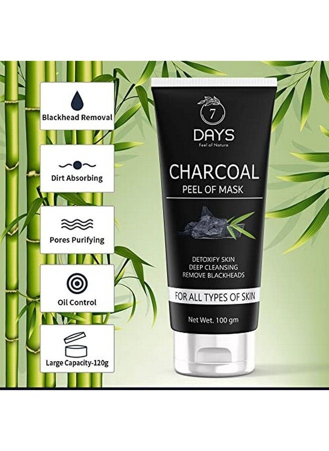 7 Days - Charcoal Peel Off Mask Remove Blackheads & Whiteheads | Deep Skin Purifying Cleansing Wrinkles For Men And Women 100Gm - Image 1