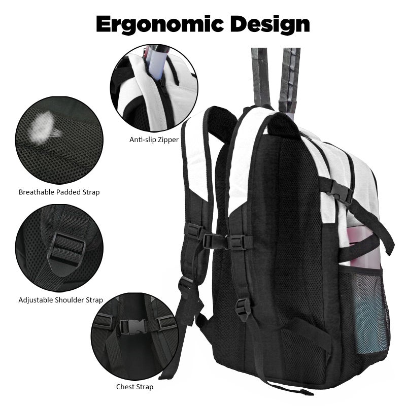 WOLT Tennis Bag - Large Tennis Racket Backpack for Men & Women - Ventilated Shoe Compartment - Holds 2 Rackets - Image 5