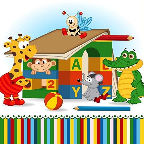5 Ace school play |Kids Room Posters|Poster for Play Schools|Cartoon Poster|Poster for Every Room,Office, Gym|Learning Poster|Self Adesive Sticker Paper Poster - Image 1