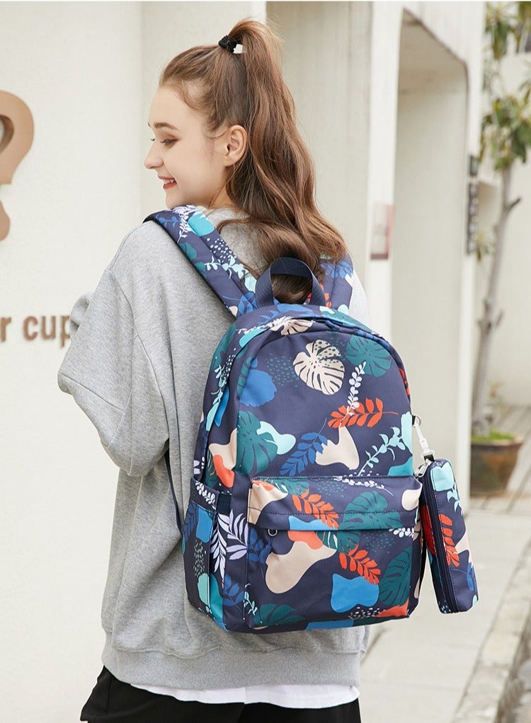 SKT Shiketro Two-piece Student Backpack Qutdoor Printed Waterproof Backpack - Image 2