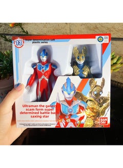Generic Authentic Bandai Dinosaursaurio Agrux Race King Tao Man Monster Battle Soft Rubber Doll Toy Action Figure Collectible For Kids-Color:69043 Galaxy Slim Vs Barossa Star Soft Rubber Doll  - Image 1