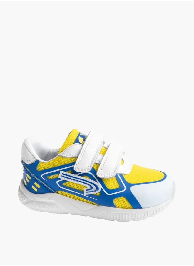 بابلوسكي Boys Panelled Shoes With Hook And Loop Closure