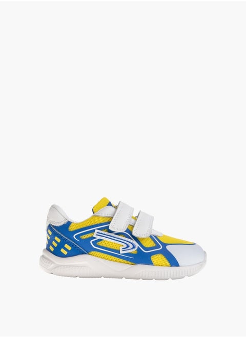 Boys Panelled Shoes With Hook And Loop Closure