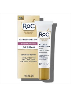 RoC Retinol Correxion Under Eye Cream for Dark Circles & Puffiness, Daily Wrinkle Cream, Anti Aging Line Smoothing Skin Care Treatment 0.5 oz (Packaging May Vary)  - Image 1