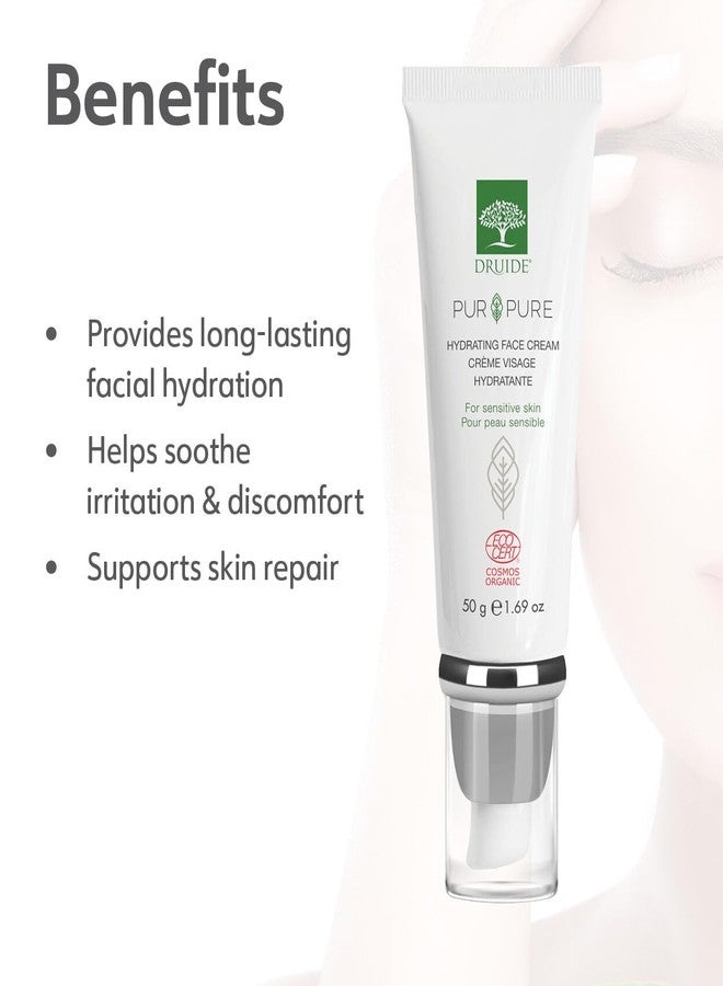 DRUIDE Laboratoires Druide Pur&Pure Hydrating Face Cream Care Organic Moisturizer Cream for Sensitive Skin Ultra-gentle Hypoallergenic – 50 g (1.69 oz) Fragrance-Free,skin soft, Made in Canada - Image 3