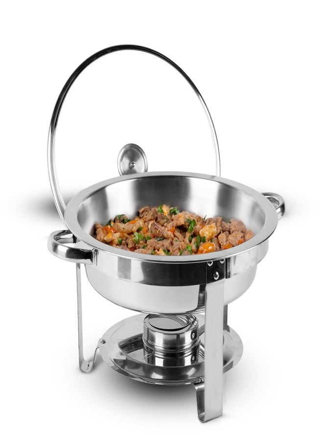 EHOMEA2Z Round Chafing Dish 5 QT Buffet Servers and Warmers, Chaffing Servers with Covers, Catering, Chafer, Folding Stand, Food Warmer for Parties Buffets (1,5 Quart) - Image 1