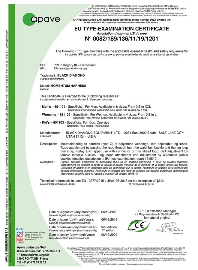 Black Diamond Diamond Momentum Mens Climbing Harness, Anthracite, Medium - Image 2