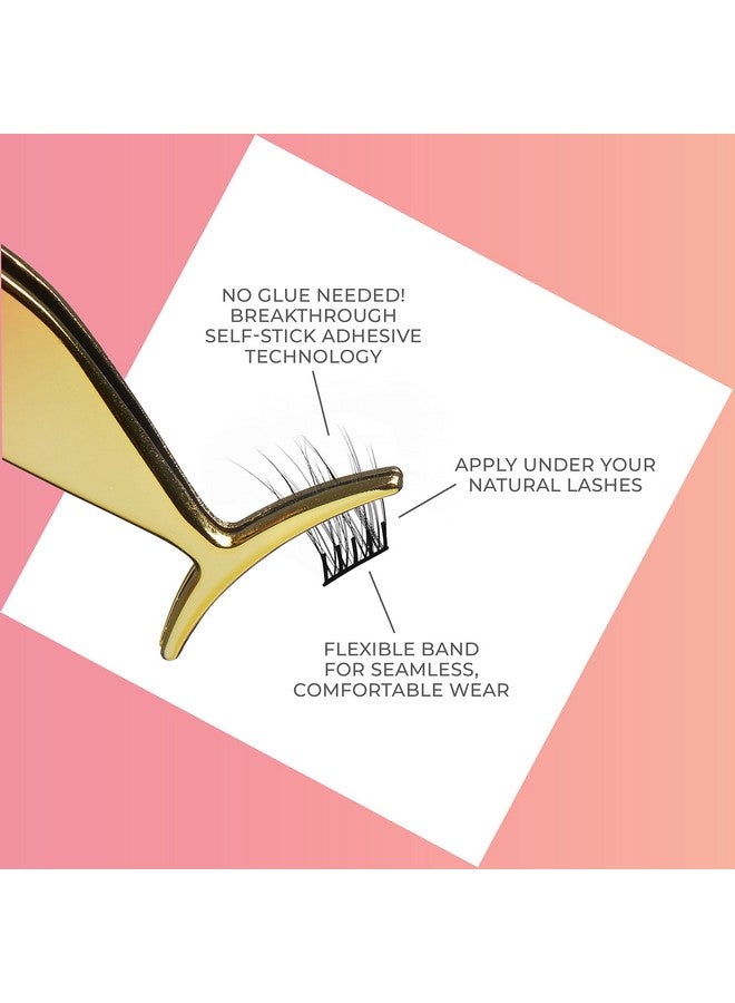 Impress KISS imPRESS Falsies False Eyelashes, Lash Clusters, 'Natural', 12 mm, Includes 20 Clusters, 1 applicator, Contact Lens Friendly, Easy to Apply, Reusable Strip Lashes - Image 5