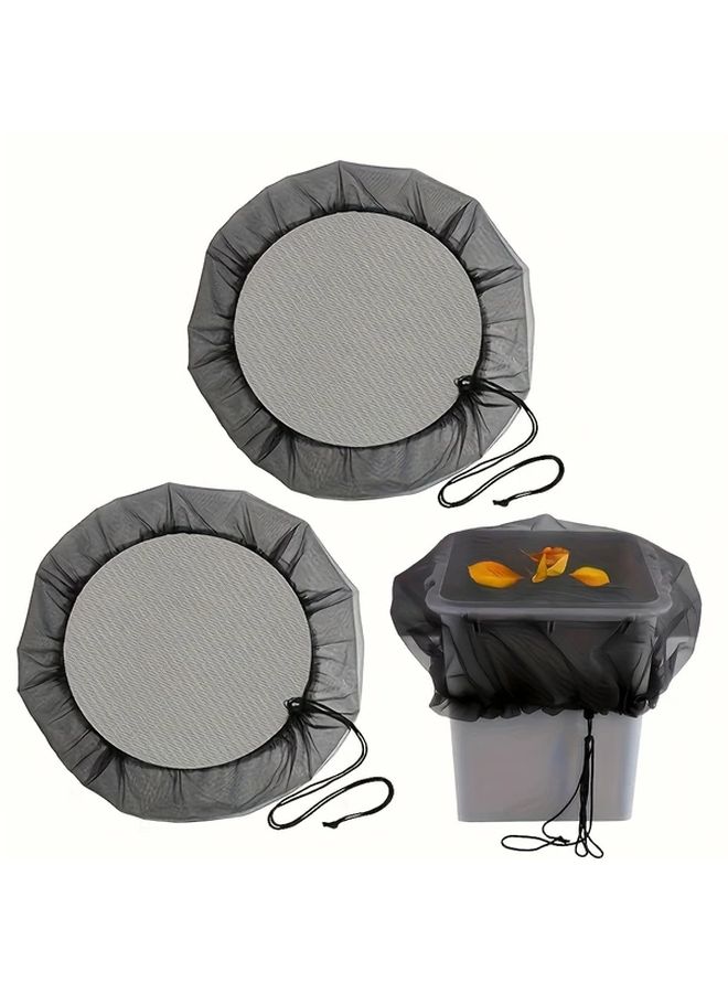 1pc Rain Barrel Cover with Drawstring 80cm Durable Polyester Mesh Leaf Debris Protection Fits Garden Lawn Outdoor Spaces Grid Lid Rainwater Collection - Image 4