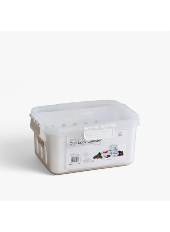 Home Box Sistematico Clip Lock Canister with Drainage - 2000 ml
