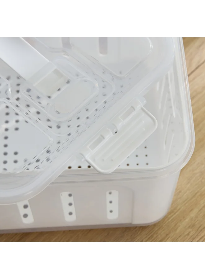 Home Box Sistematico Clip Lock Canister with Drainage - 2000 ml