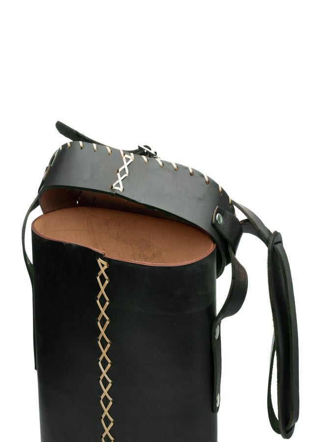 THEARG Matero Bag for Yerba Mate Gourd and Thermos, Fully Leather, Handmade Artisanal, With Handle and Shoulder Strap, Essential for Travel, Picnic, Camping and Home Use - (Color Black) - Image 4