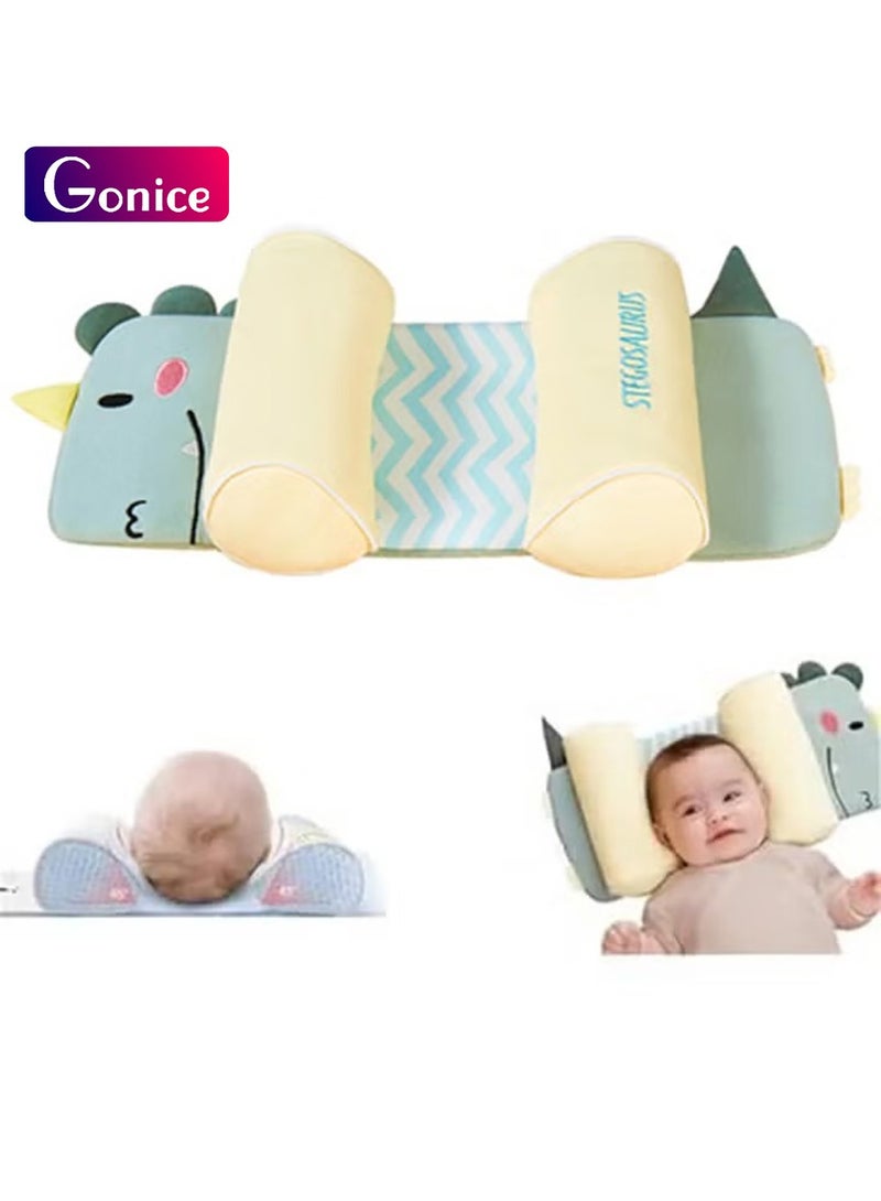 Gonice Baby Head Shaping Pillow, Newborn Pillow to Prevent Flat Head, Baby Head Pillow,Flat Head Baby Pillow, Baby Sleeping Pillow, Baby Pillows for Sleeping for 0-3 Years(Dinosaur) - Image 1
