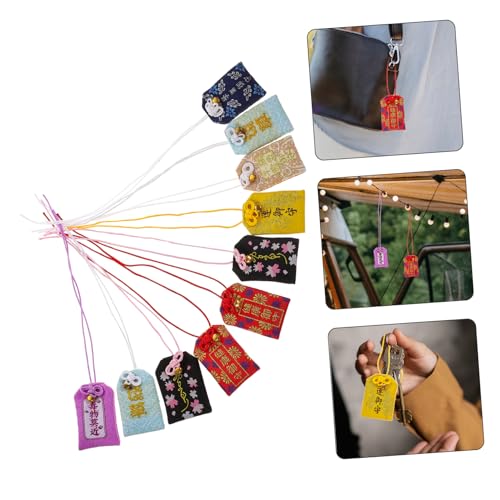 VOSAREA 10pcs Japanese Omamori Amulets Good Luck Charms Blessing Lucky Hanging Sachets for Blessing Health Fortune Wealth Success (Assorted Color) - Image 4