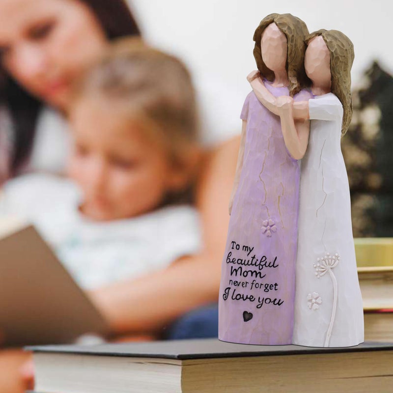 AcowSpt Mom Birthday Gifts, Mother of The Bride Gift, Mom Valentine Gift, Sculpted Hand-Painted Figurine - Image 4