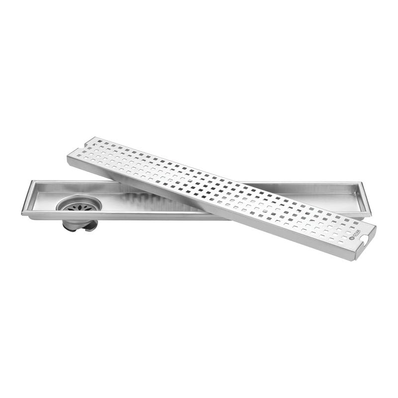 iSTAR 304 Grade Stainless Steel Long Shower Drain Channel | Corrosion Resistant Water Water Floor Drainer Jali with Pest Trap and Side Hole for Bathroom, Balconies, Wetrooms, Kitchens (12 x 4 inches) - Image 2