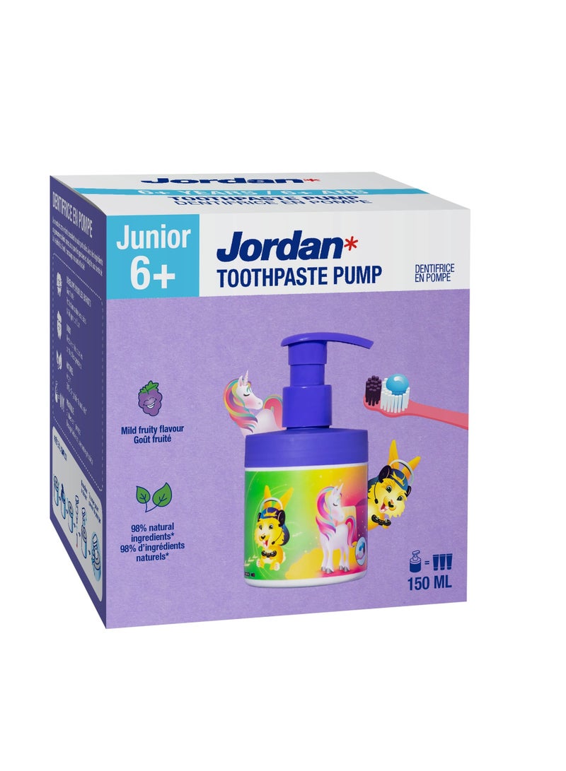 Jordan Jordan Junior Toothpaste Pump 150ml (6+ Years) - Image 1