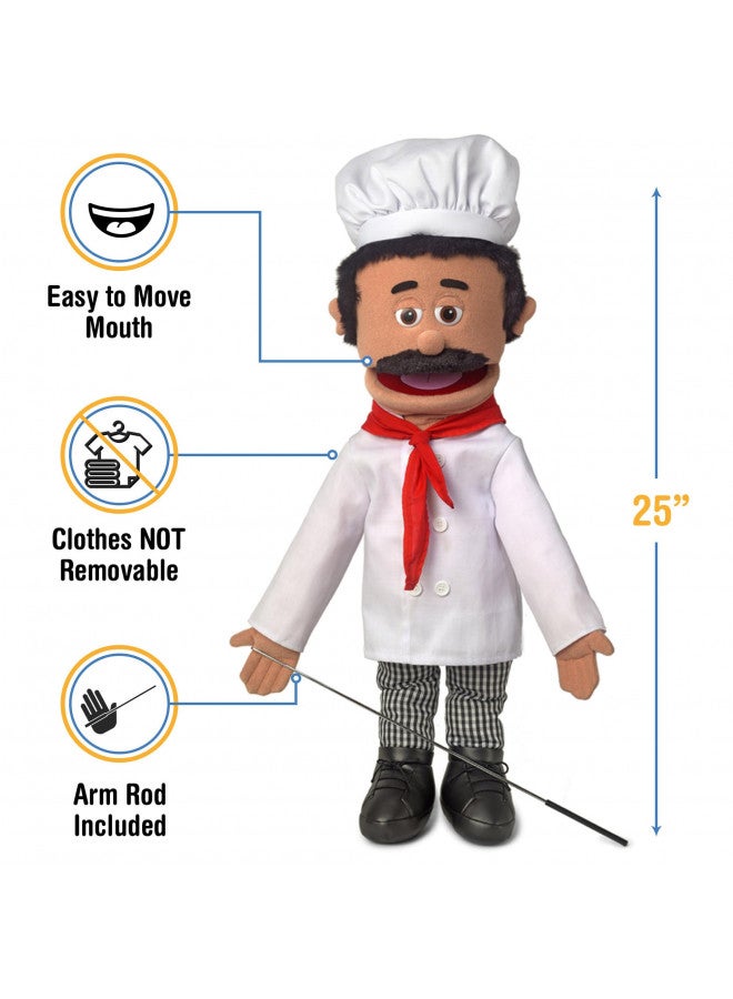 Silly Puppets 25" Chef Luigi, Full Body, Ventriloquist Style Puppet - Image 3