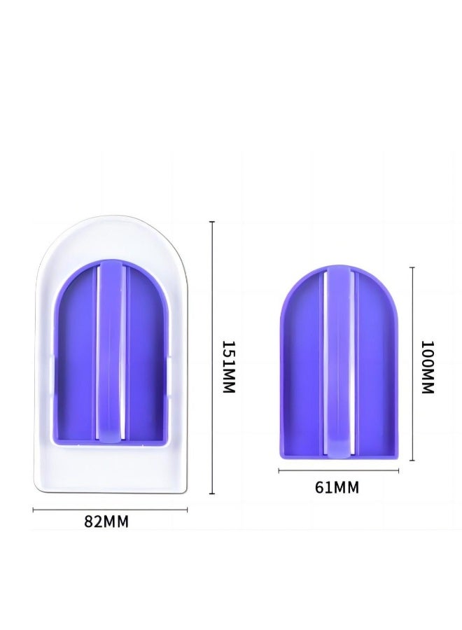 Fondant Icing Smoother Polisher for Cake Decoration Sugarcraft Scraper Paddle Tool  Trowel Pastry Tools Fondant Smoothing Tool Fondant Scraper Buttercream Frosting Smoother Purple 2 PCS  - Image 3