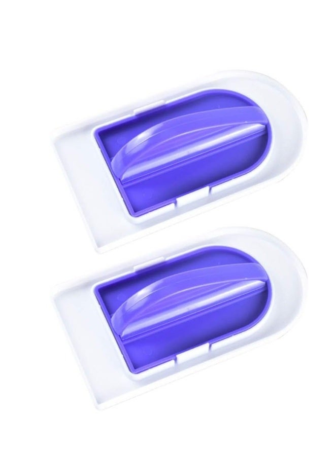 Fondant Icing Smoother Polisher for Cake Decoration Sugarcraft Scraper Paddle Tool  Trowel Pastry Tools Fondant Smoothing Tool Fondant Scraper Buttercream Frosting Smoother Purple 2 PCS  - Image 2