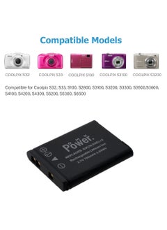 DMK Power DMK Power 2 x EN-EL19 700mAh Camera Battery with TC600E Battery Charger Compatible with Nikon Coolpix S2500/ S3100/ S4100/ 3200 Etc Cameras  - Image 4
