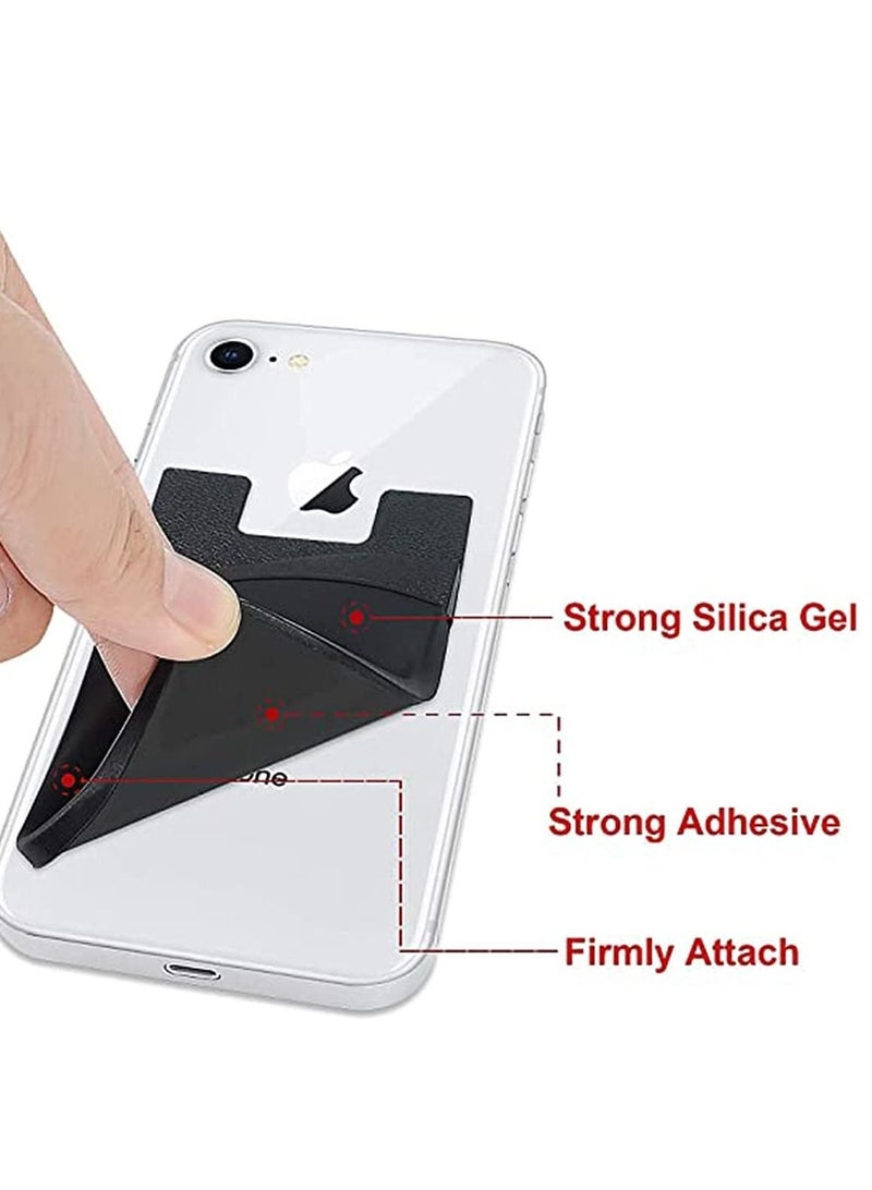 Captaintech Phone Wallet, Senose Phone Card Holder Stick On Silicone Credit Card Holder for Back of Phone Business Card Compatible for Any Smartphone - Image 2