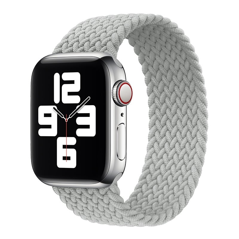 إيروريكس سوار ساعة نايلون مضفر بدورة واحدة لساعة Apple Watch Ultra 49 مم وWatch Ultra 2 49 مم / Series 9 و8 و7 45 مم / Se 3 وSe 2 و6 وSe و5 و4 44 مم / 3 و2 و1 42 مم، الطول: 145 مم (أبيض لؤلؤي) - Image 1